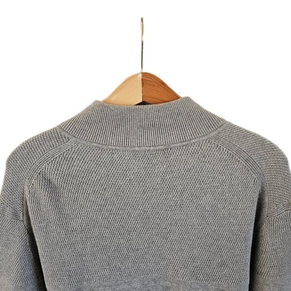 Theory Heather Gray Men's Zip-Up Sweater - Picture 9 of 13